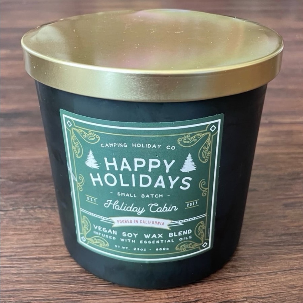 Leoben Co Happy Holidays Small Batch Holiday Cabin Candle Vegan Soy Wax 24oz